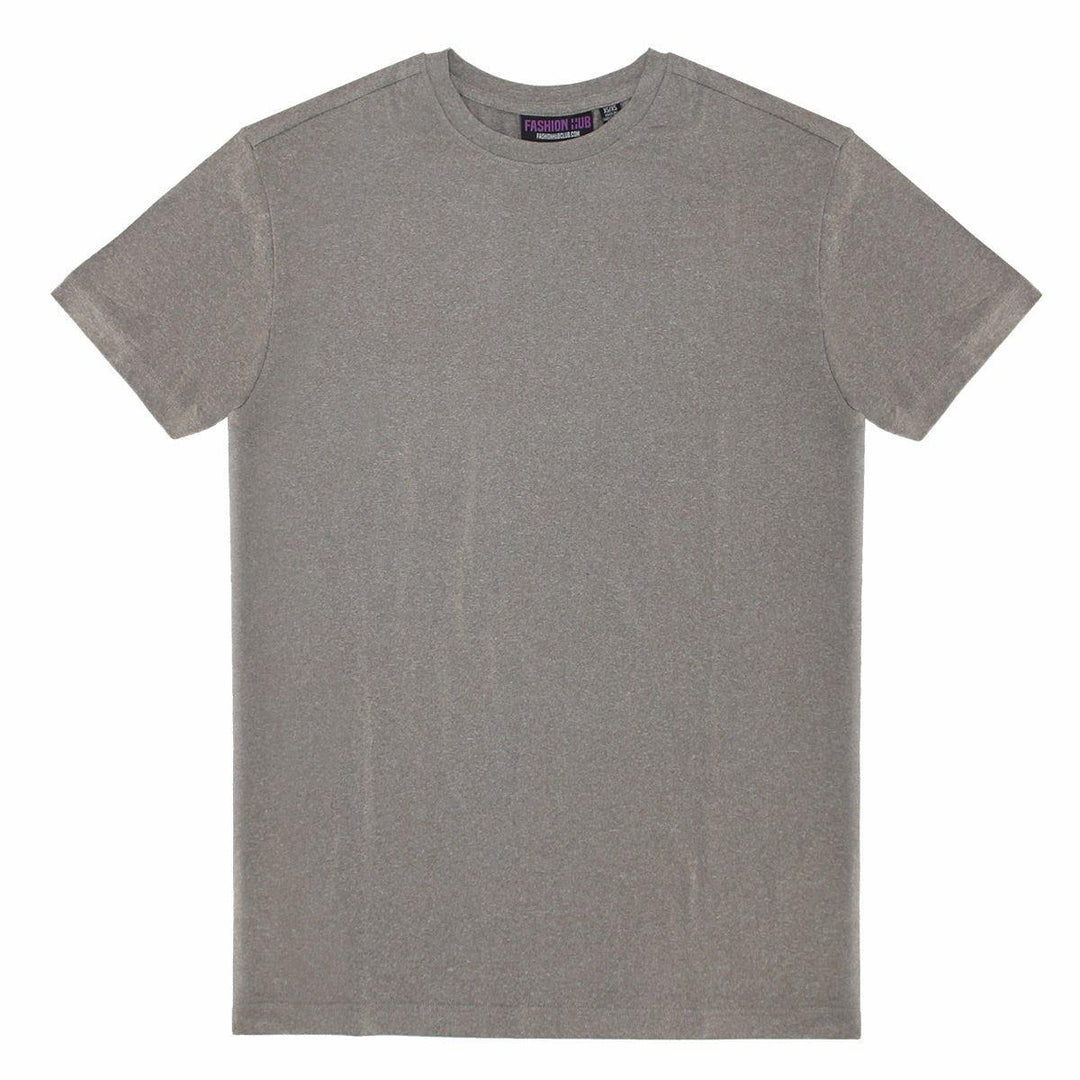 Heather Grey Better Basics Ultra-Soft Crewneck Short Sleeve T-Shirt by Fashion Hub - Fashion Hub Club