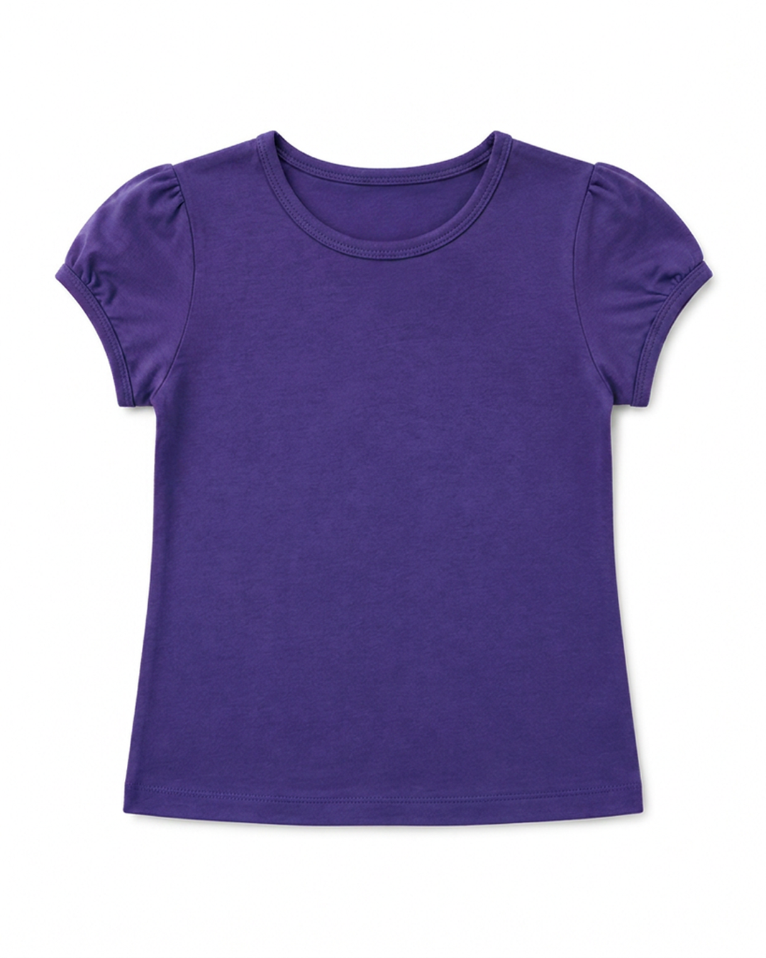Toddler Girls Shoulder Ruching Short Sleeve Tee