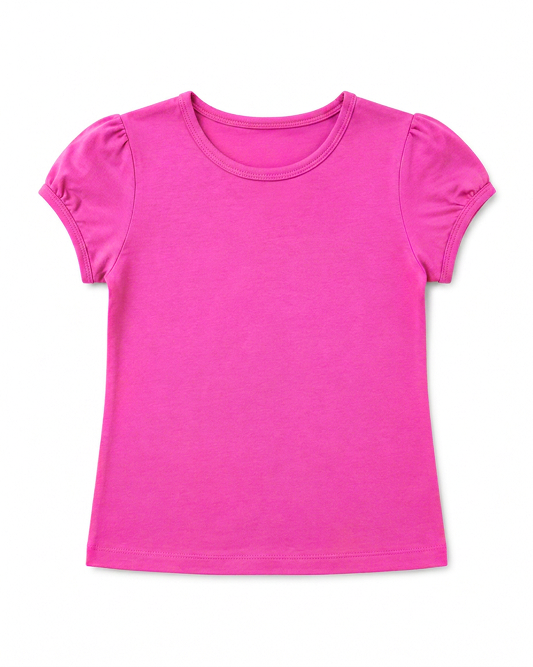 Toddler Girls Shoulder Ruching Short Sleeve Tee
