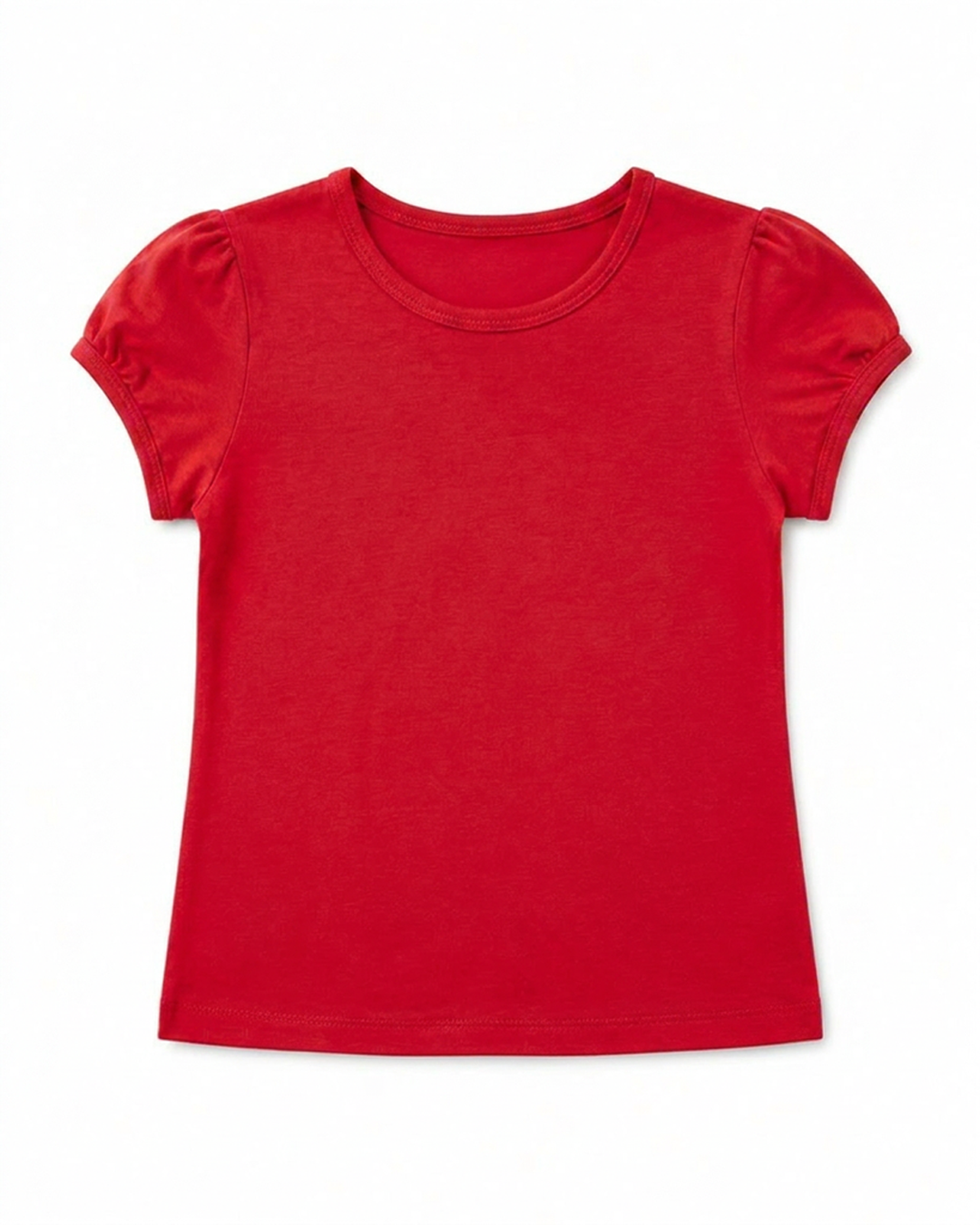 Toddler Girls Shoulder Ruching Short Sleeve Tee