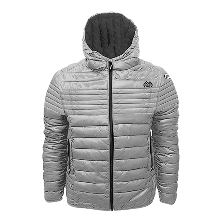 Northern Trek Men's Solid Puffer Hooded Jacket