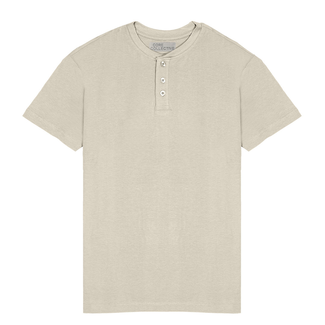 CORE COLLECTIVE PRIME LUXURY CLASSIC HENLEY SS TEE