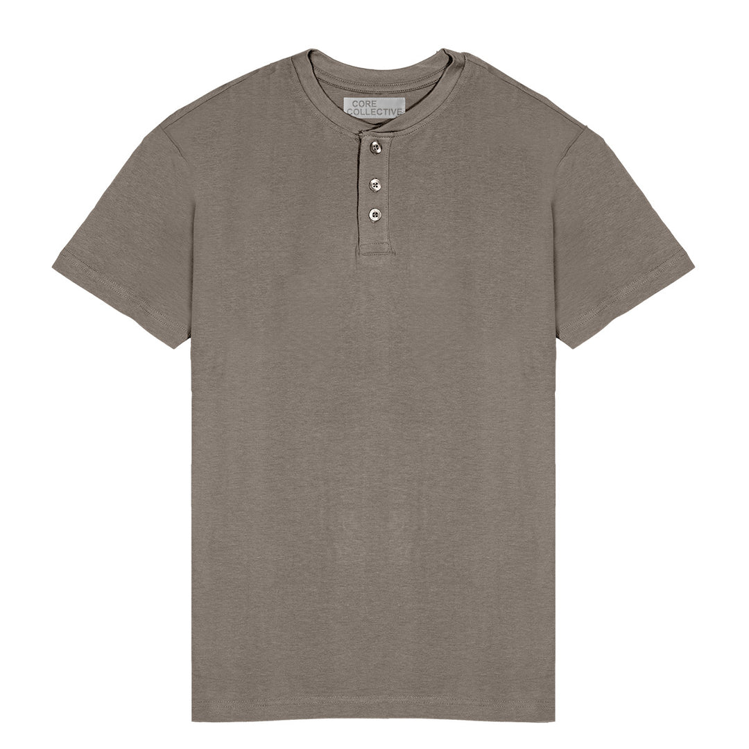 CORE COLLECTIVE PRIME LUXURY CLASSIC HENLEY SS TEE