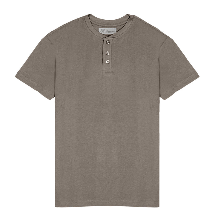 CORE COLLECTIVE PRIME LUXURY CLASSIC HENLEY SS TEE