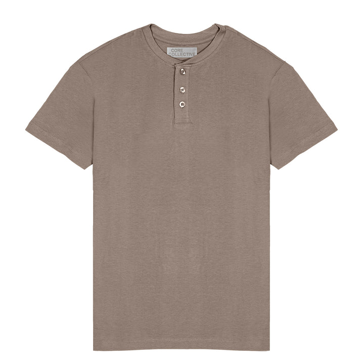 CORE COLLECTIVE PRIME LUXURY CLASSIC HENLEY SS TEE