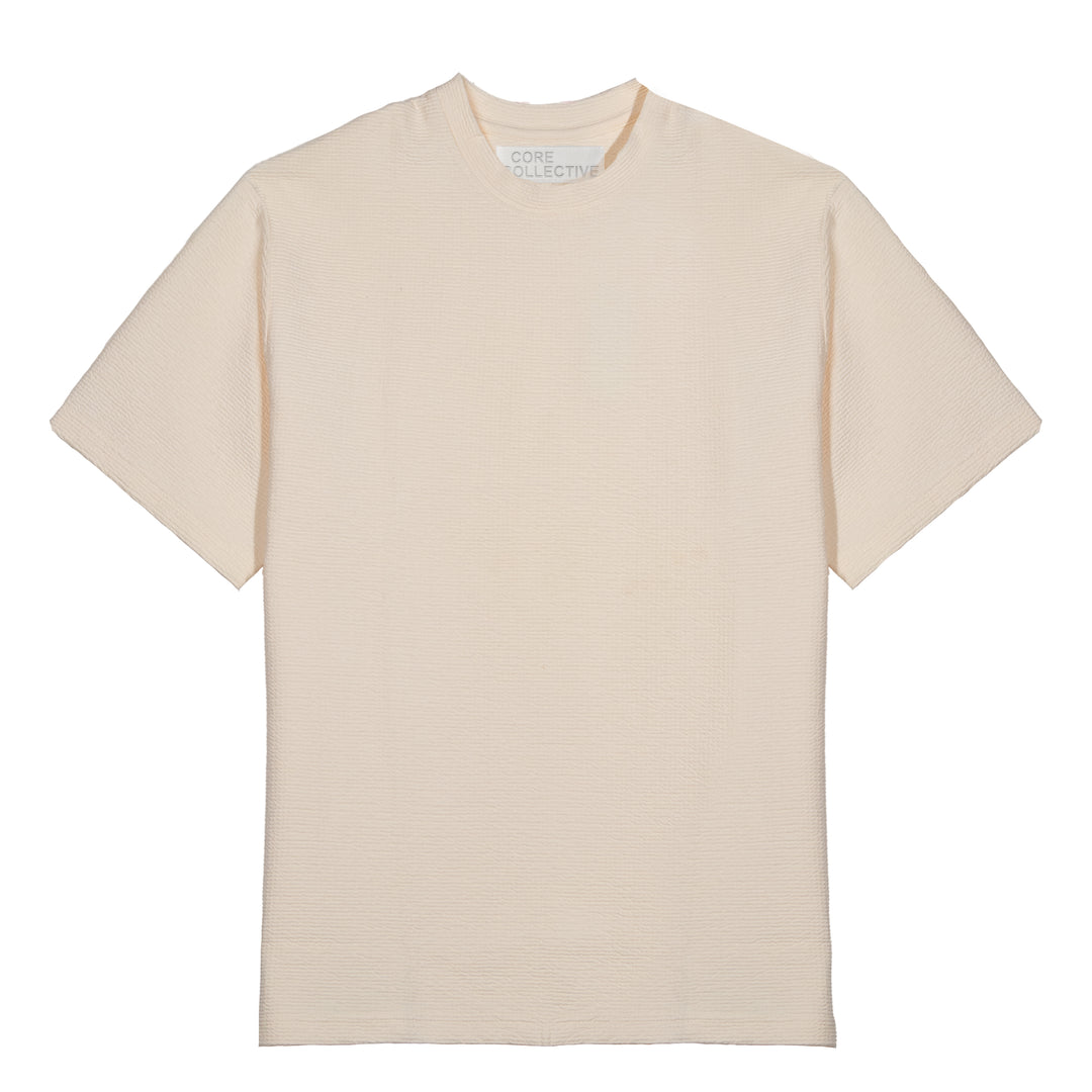 CORE COLLECTIVE CLARITY FLATBACK CRINKLE KNIT SS TEE