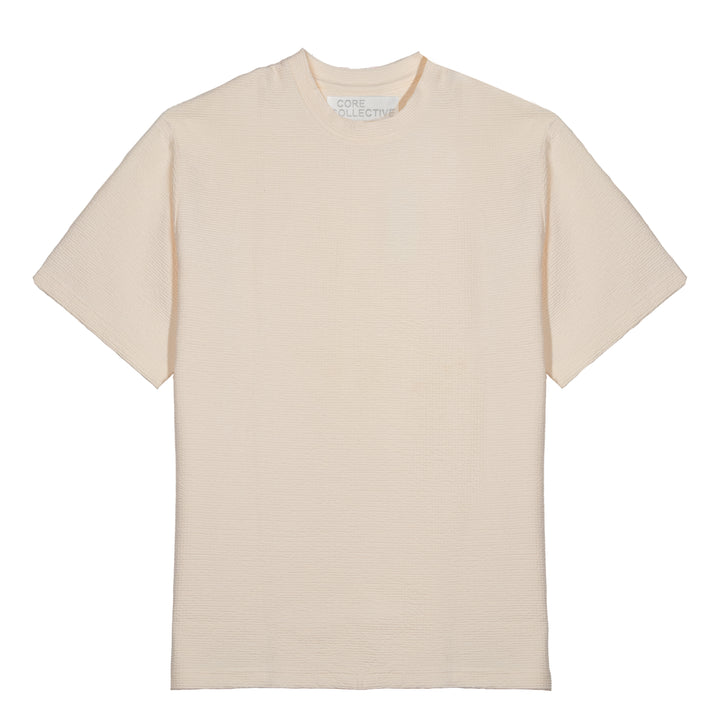 CORE COLLECTIVE CLARITY FLATBACK CRINKLE KNIT SS TEE