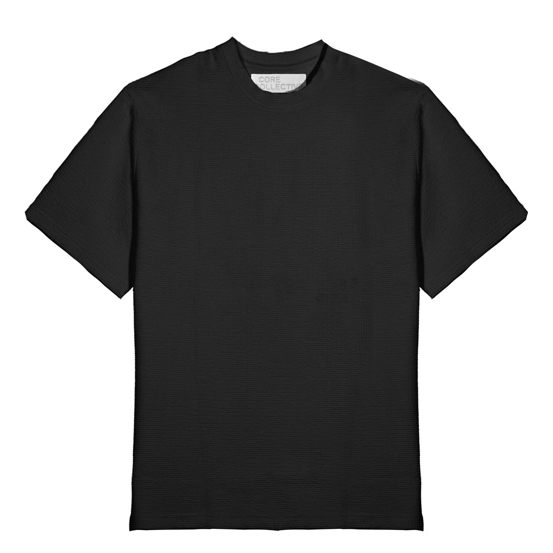 CORE COLLECTIVE CLARITY FLATBACK CRINKLE KNIT SS TEE