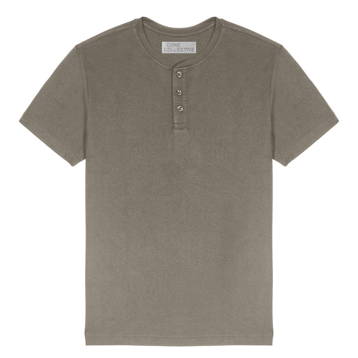 CORE COLLECTIVE TRANSIT POLY BLEND SS HENLEY TEE