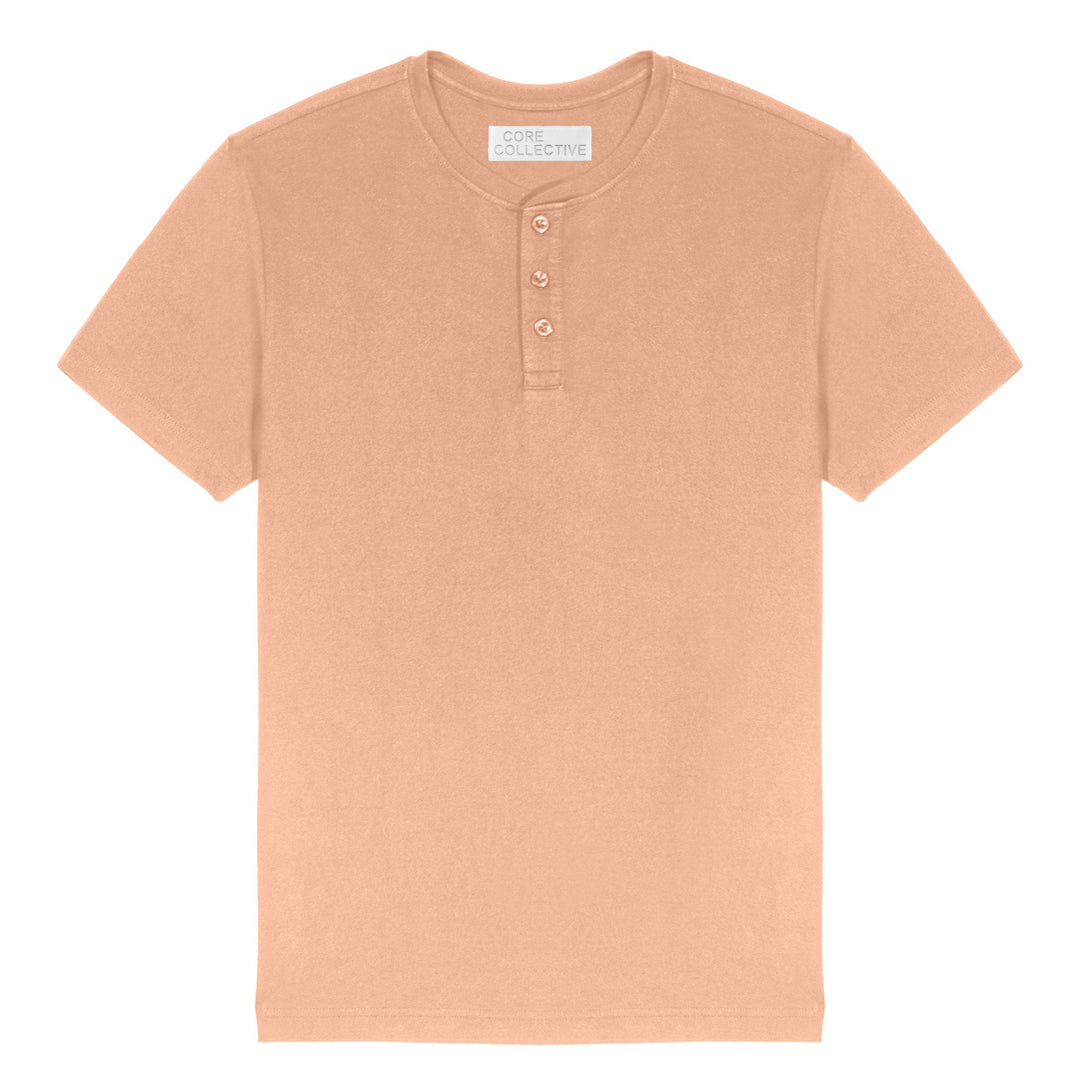 CORE COLLECTIVE TRANSIT POLY BLEND SS HENLEY TEE