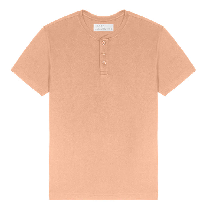 CORE COLLECTIVE TRANSIT POLY BLEND SS HENLEY TEE