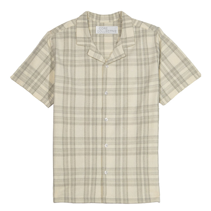 CORE COLLECTIVE NEUTRAL BUTTON DOWN SS WOVEN SHIRT