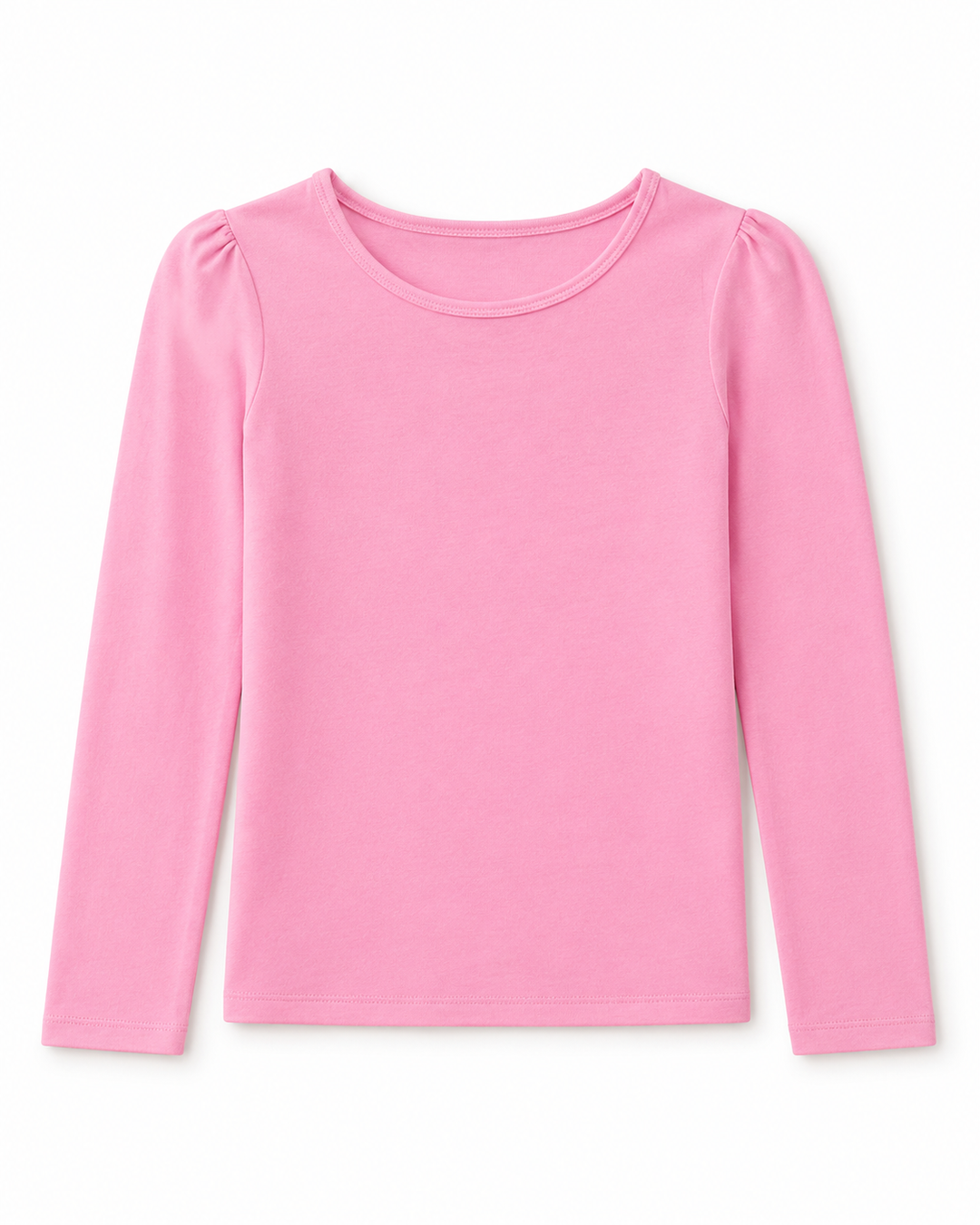 NONBRANDED TODDLER GIRLS LS SHOULDER RUCHING TEE