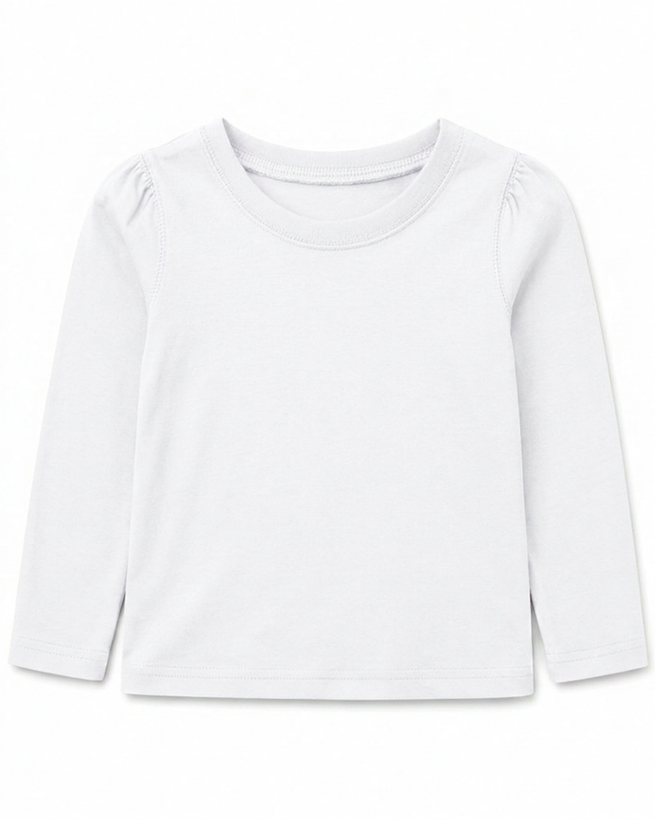 Toddler Girls Ruched Shoulder LS Tee