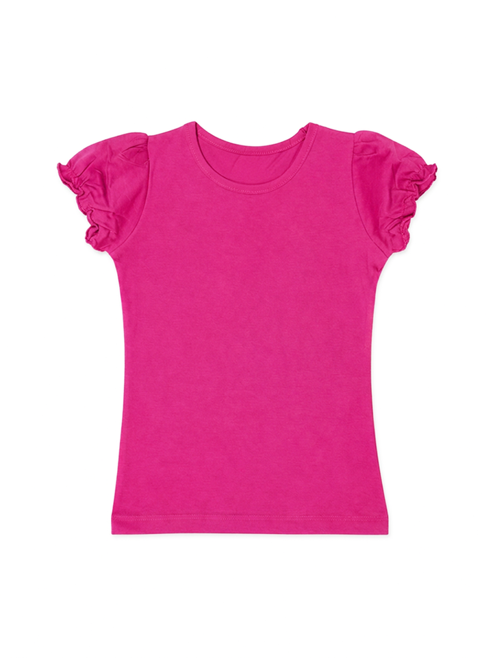 Toddler Girls Ruched Sleeve Tee