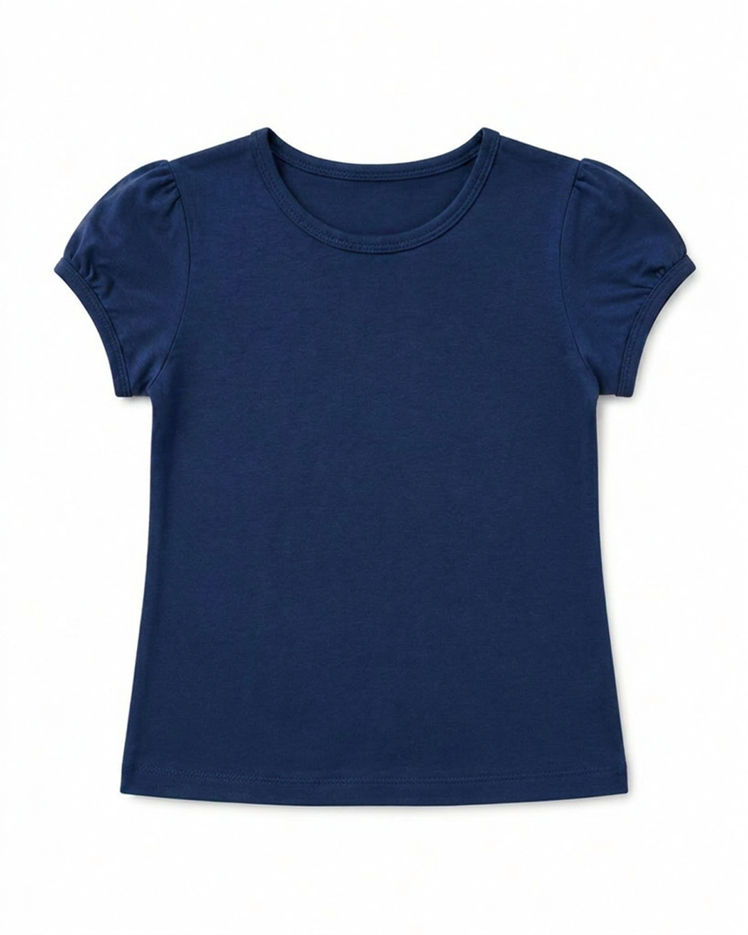 Toddler Girls Shoulder Ruching Short Sleeve Tee