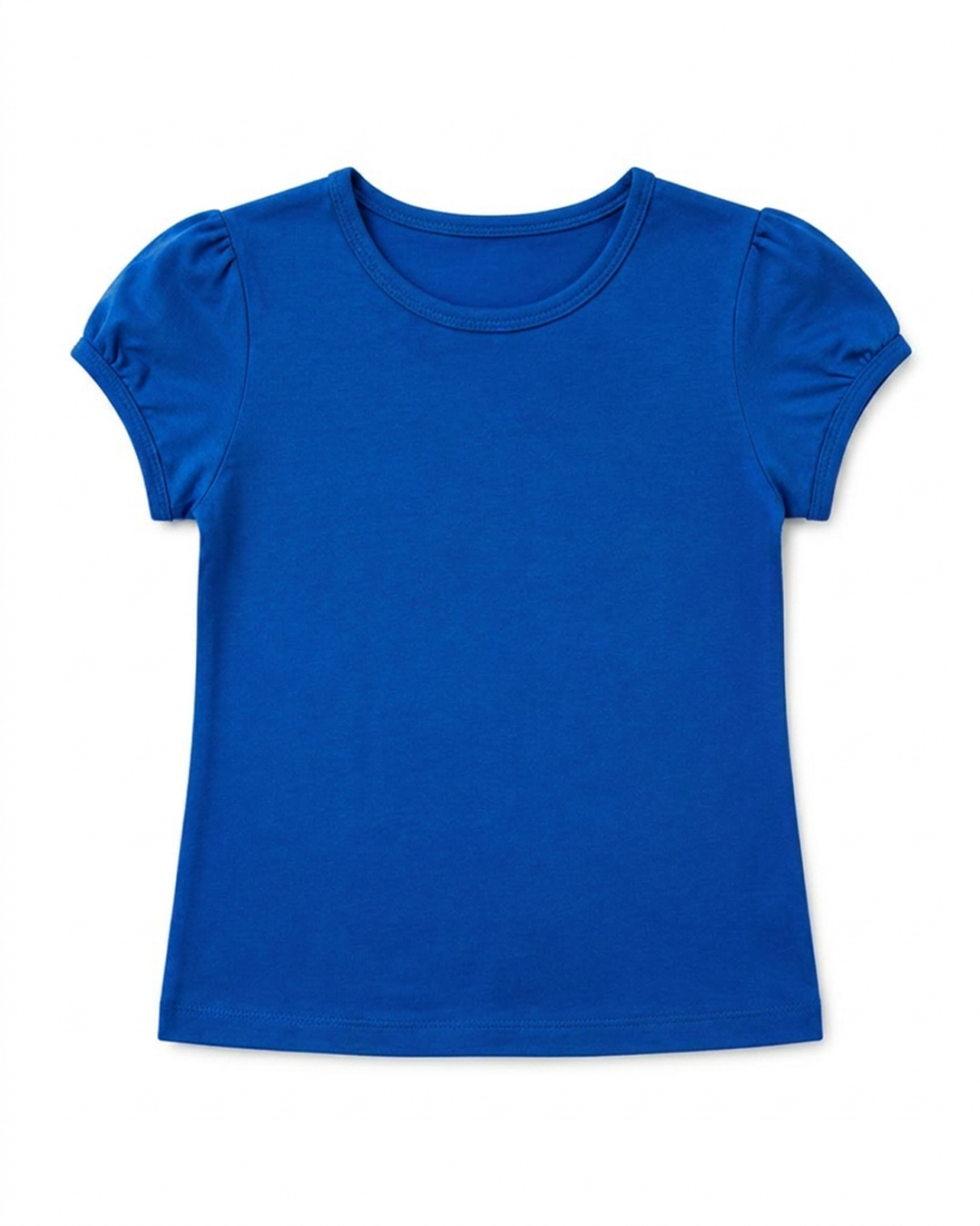 Toddler Girls Shoulder Ruching Short Sleeve Tee