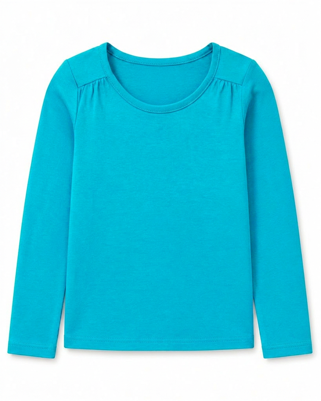 Toddler Girls Shoulder Ruching Long Sleeve Tee