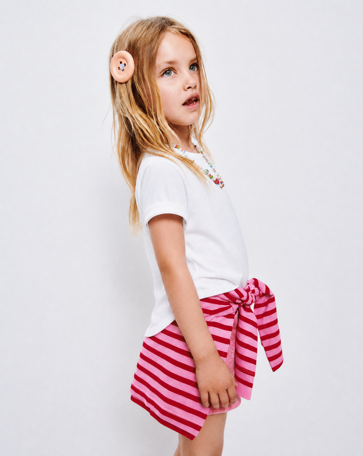 Toddler Girls Rolled Sleeve Tee