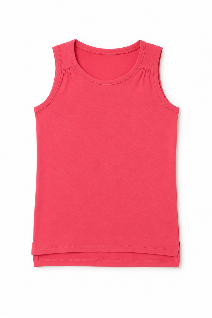 Todder Girls Ruched Shoulder Tanktop