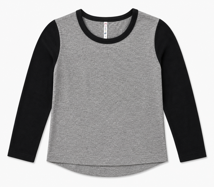 Toddler Girls Raglan Long Sleeve Tee