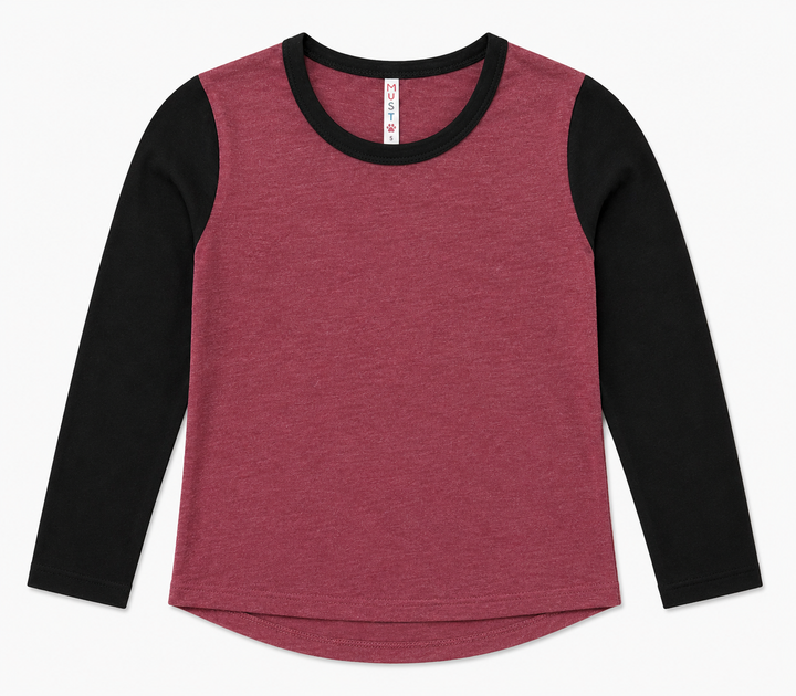 Toddler Girls Raglan Long Sleeve Tee