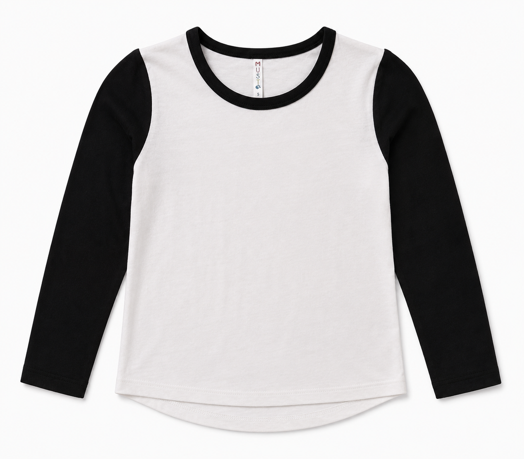Toddler Girls Raglan Long Sleeve Tee