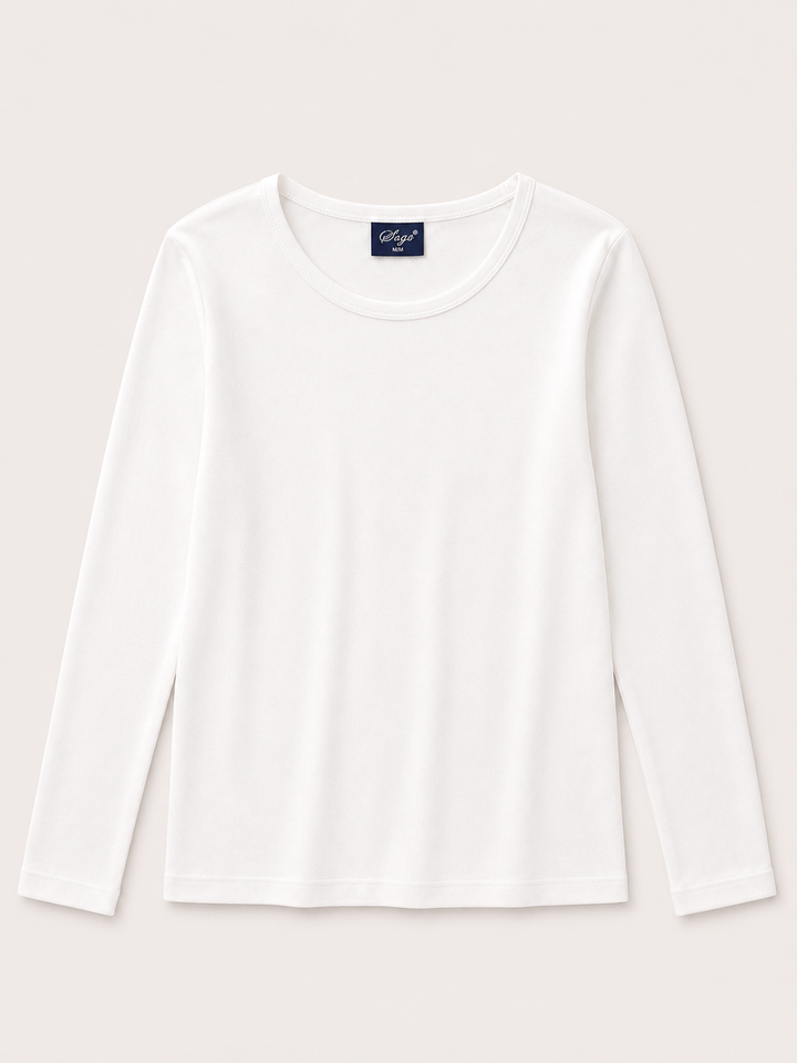 Youth Girls Long Sleeve Interlock Tee