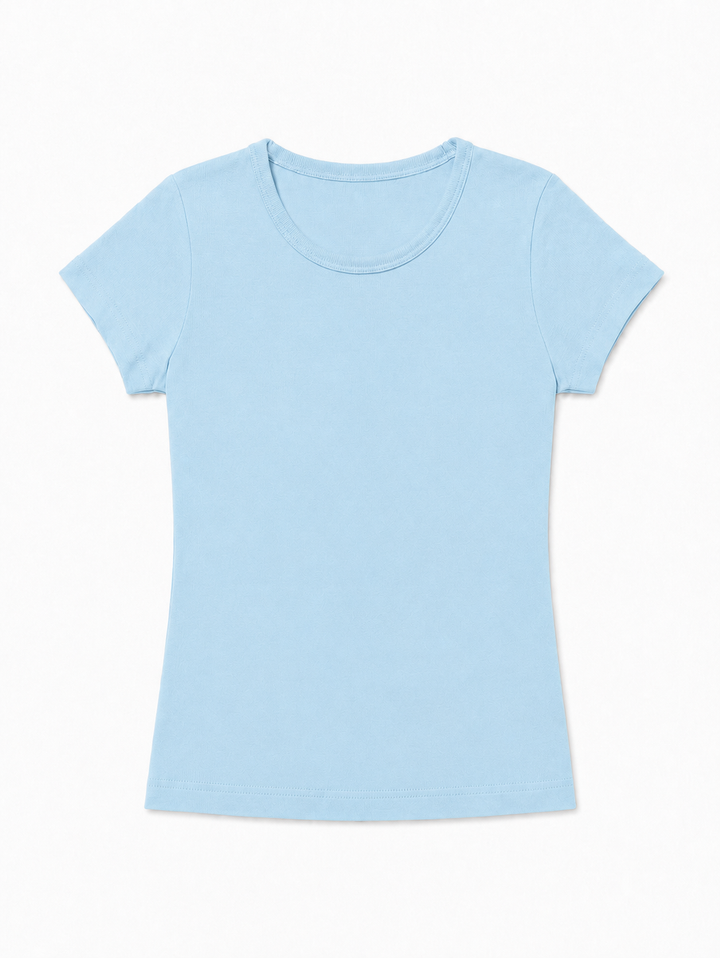 NONBRANDED YOUTH GIRLS SS RIB TEE