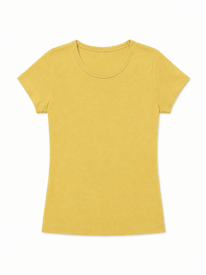 NONBRANDED YOUTH GIRLS SS RIB TEE
