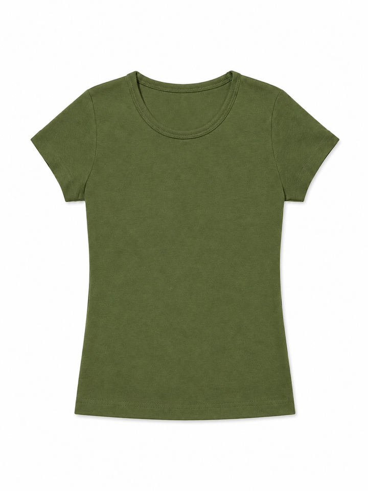 NONBRANDED YOUTH GIRLS SS RIB TEE