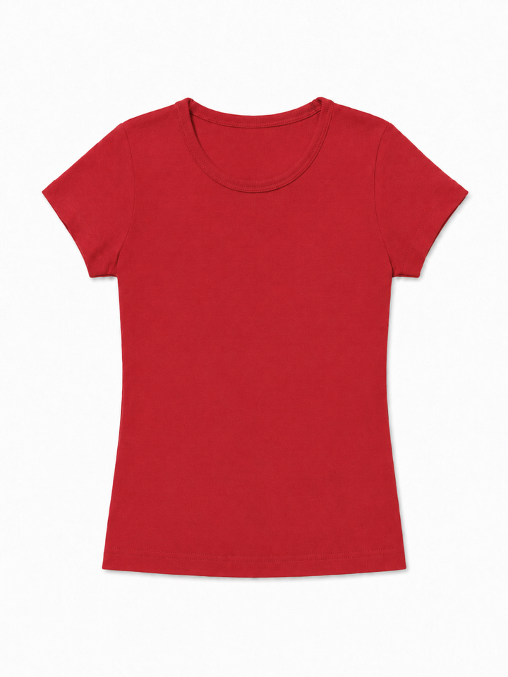 NONBRANDED YOUTH GIRLS SS RIB TEE