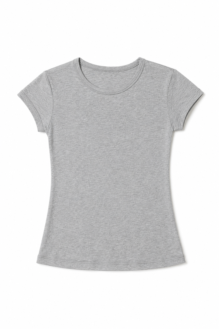 NONBRANDED YOUTH GIRLS SS  RIB CUFF TEE