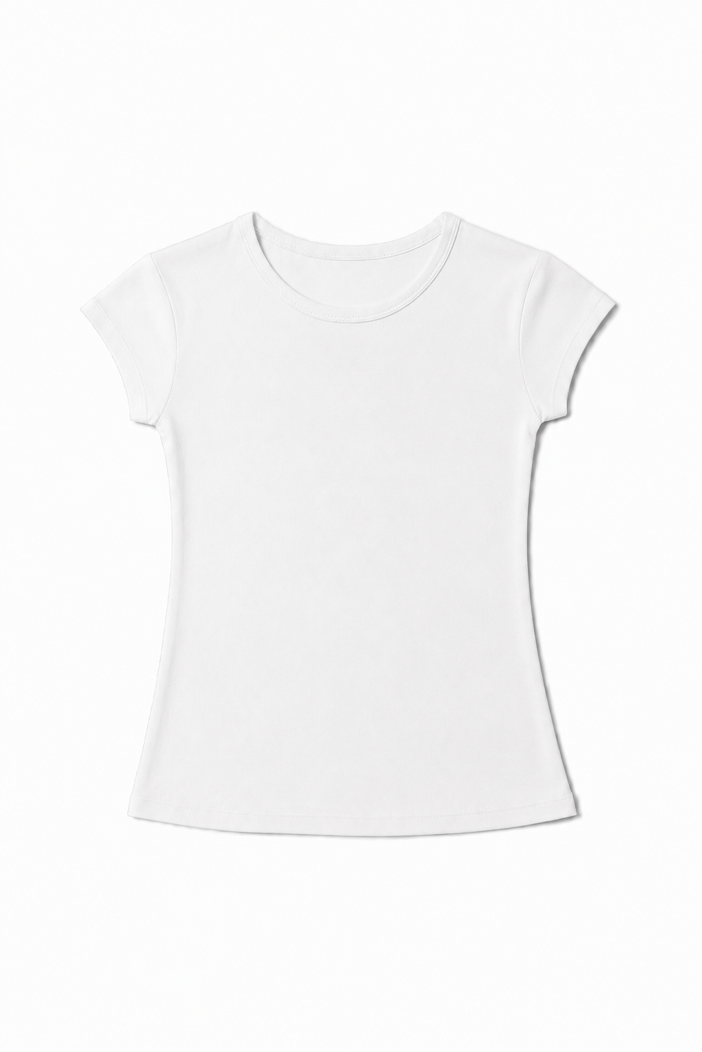 NONBRANDED YOUTH GIRLS SS  RIB CUFF TEE