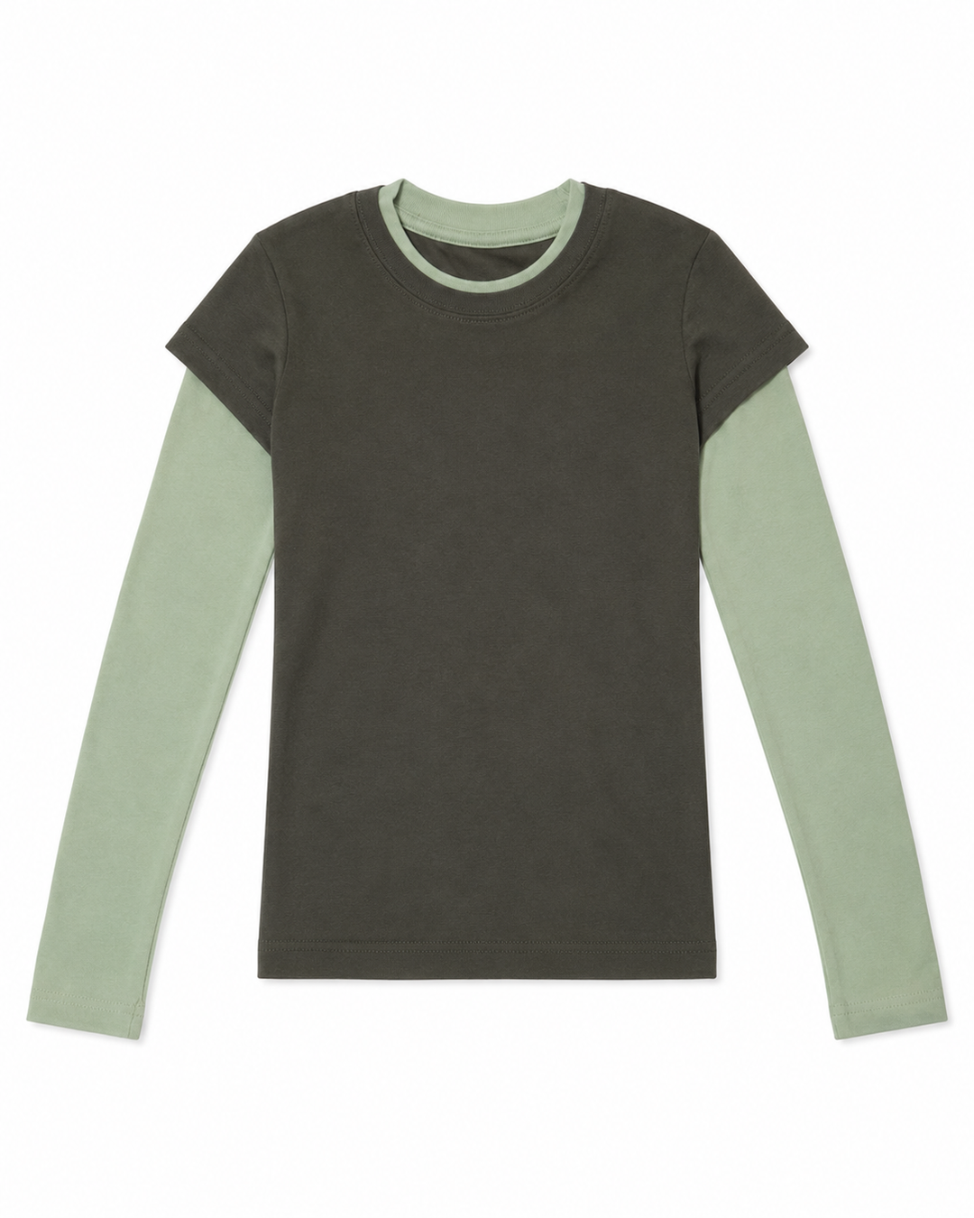 NONBRANDED YOUTH GIRLS 2TONE RAGLAN LS TEE