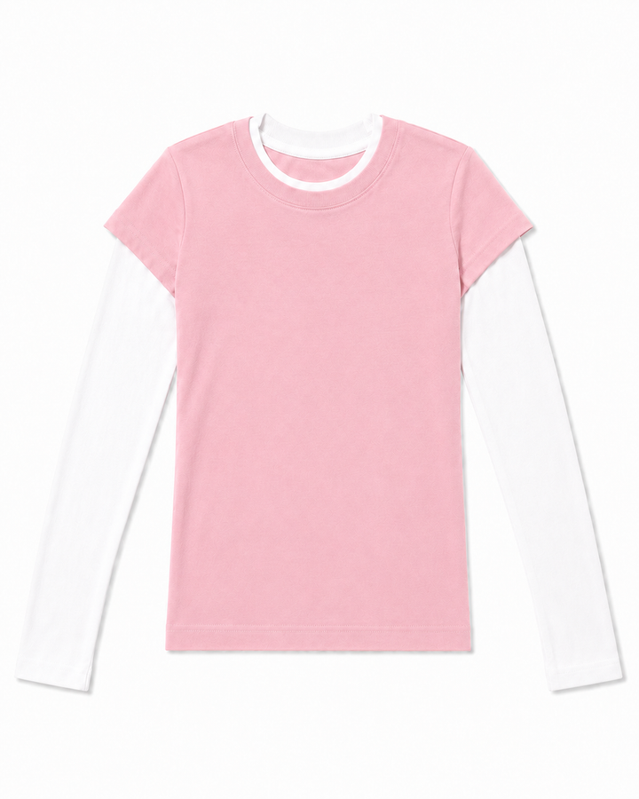NONBRANDED YOUTH GIRLS 2TONE RAGLAN LS TEE