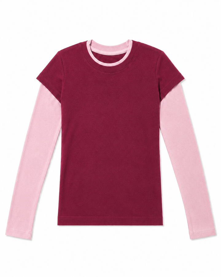 NONBRANDED YOUTH GIRLS 2TONE RAGLAN LS TEE