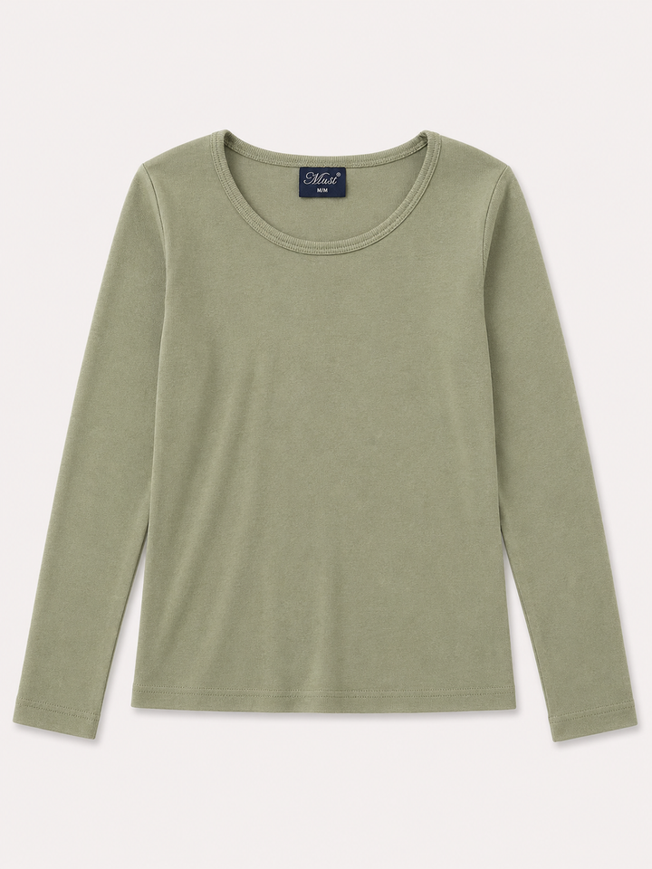 Youth Girls Long Sleeve Rib Tee