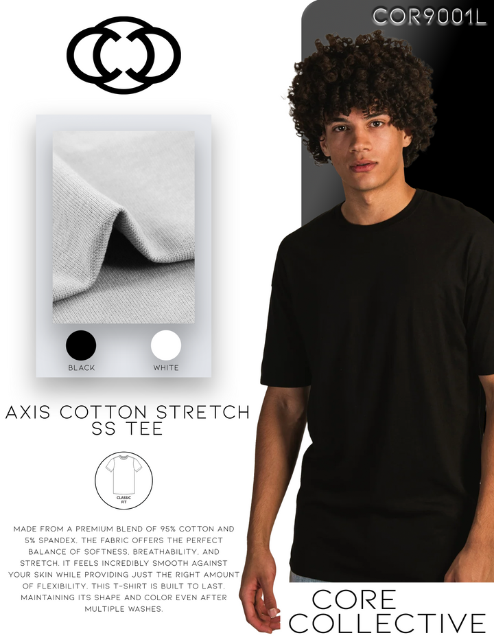 CORE COLLECTIVE AXIS COTTON STRETCH TEE