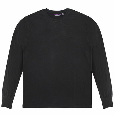 Black Better Basics Ultra-Soft Crewneck Long Sleeve T-Shirt by Fashion Hub - Fashion Hub Club