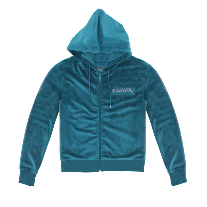 Kangol Velour Crystal Zip Hoodie - Fashion Hub Club