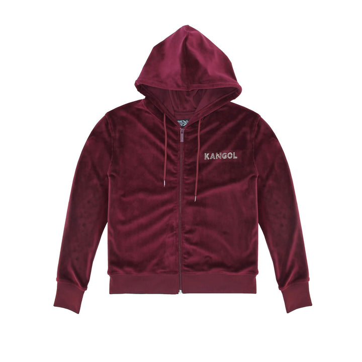 Kangol Velour Crystal Zip Hoodie - Fashion Hub Club