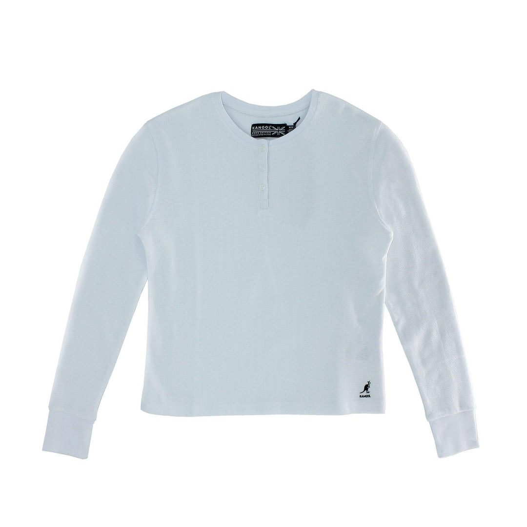 Kangol Women's Waffle Henley Long Sleve Shirt - Fashion Hub Club