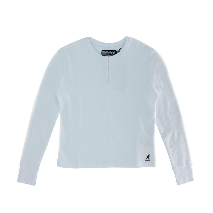 Kangol Women's Waffle Henley Long Sleve Shirt - Fashion Hub Club